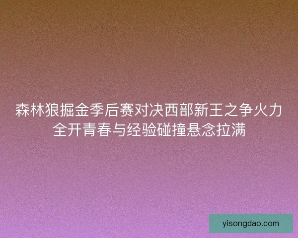 森林狼掘金季后赛对决西部新王之争火力全开青春与经验碰撞悬念拉满 森林狼掘金季后赛对决西部新王之争火力全开青春与经验碰撞悬念拉满