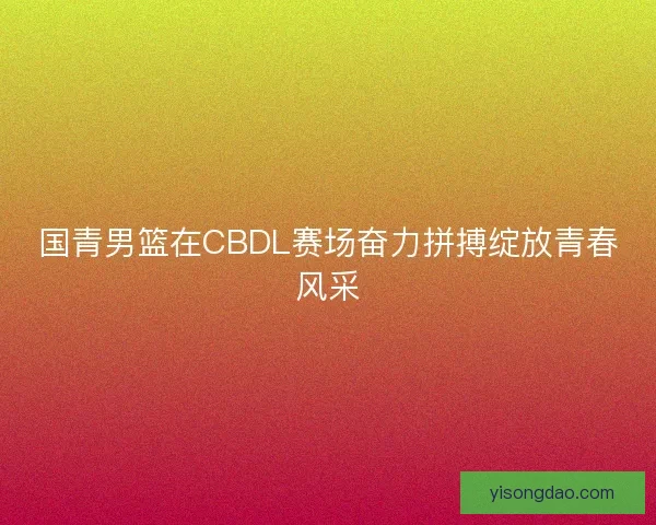 国青男篮在CBDL赛场奋力拼搏绽放青春风采